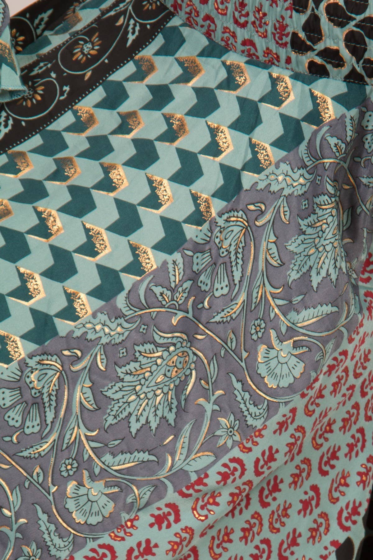 SILK GODDESS DRESS WITH LONG SLEEVES - TEAL