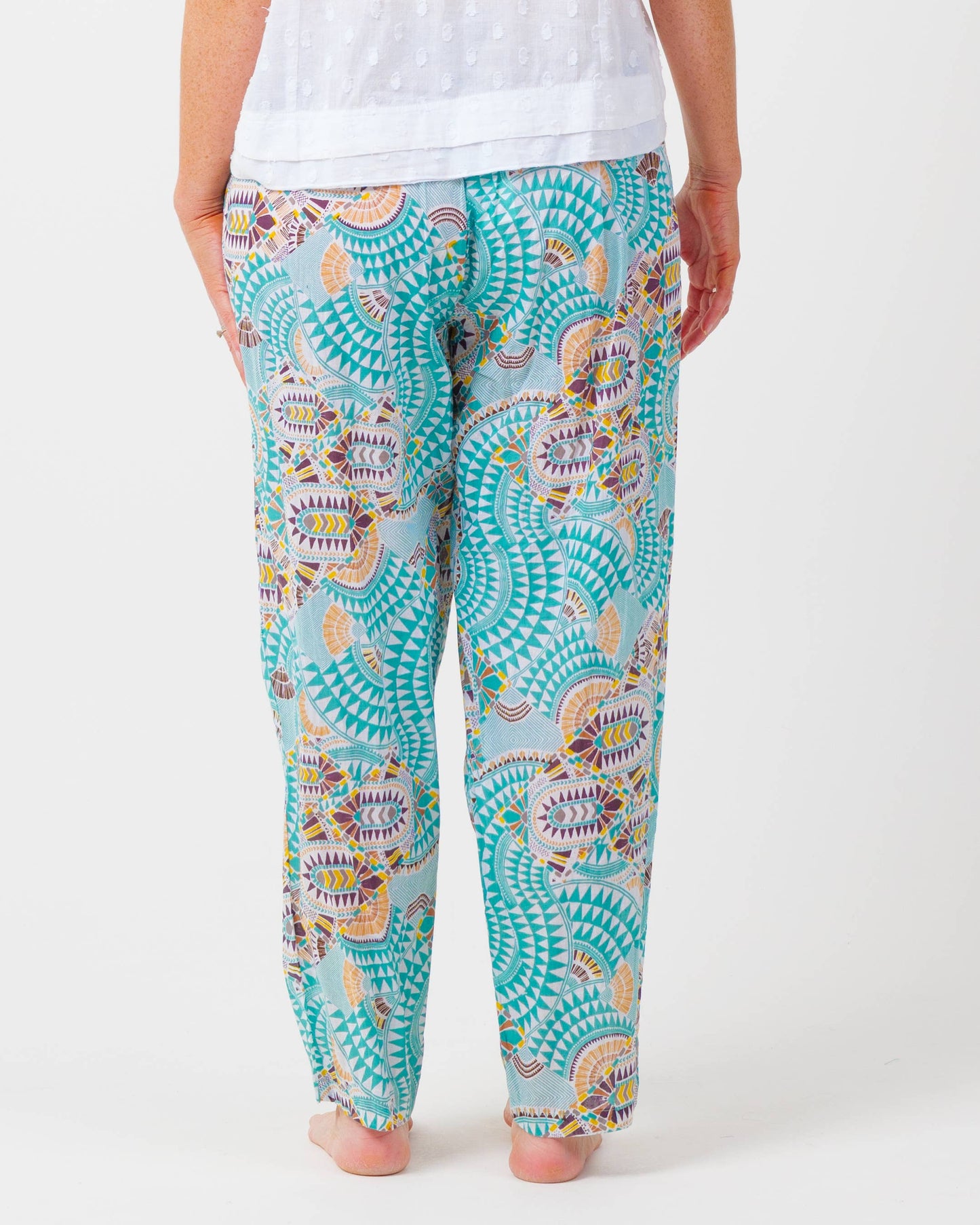 Chilli Pants In Aqua Geo