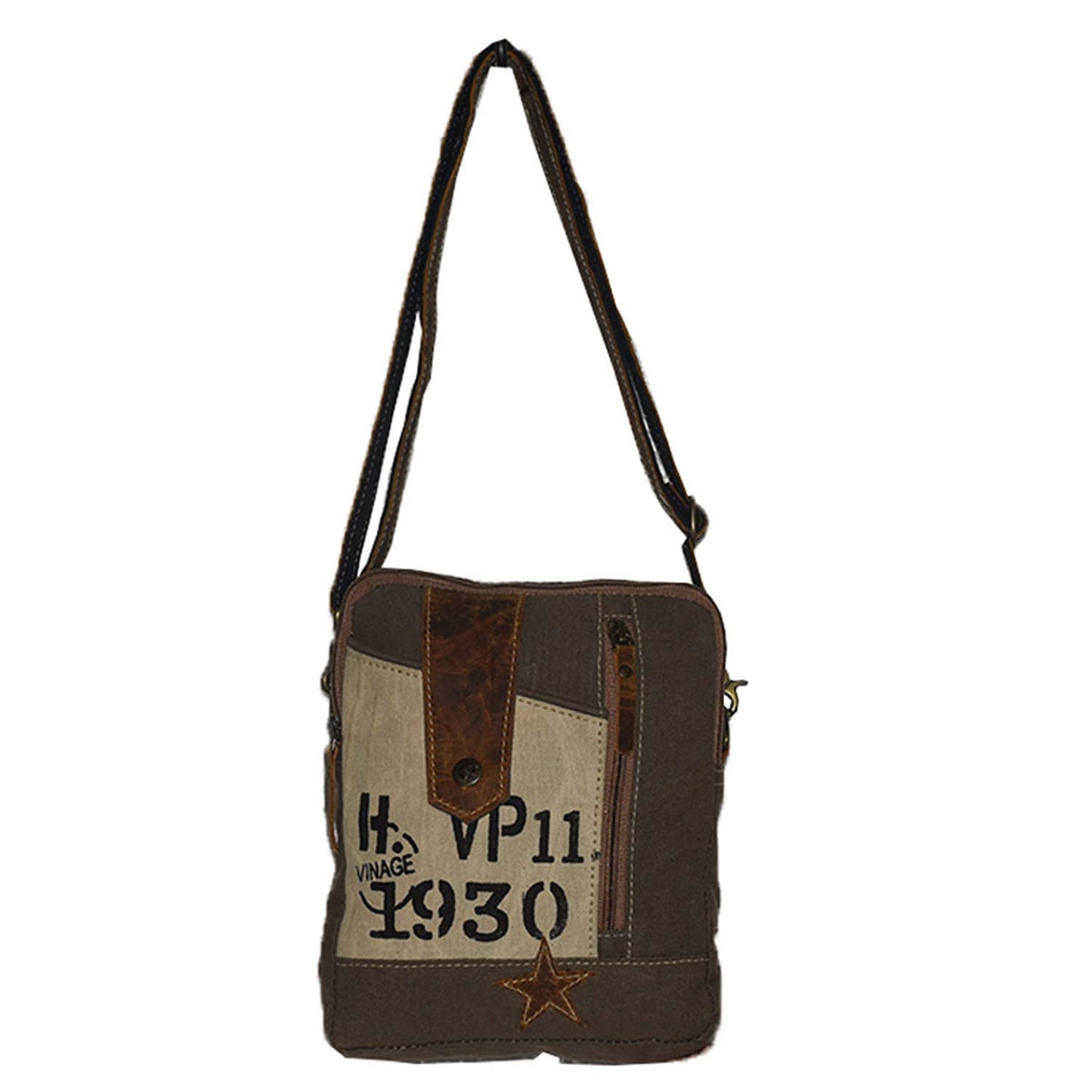 Numero Canvas & Leather Crossbody Bag
