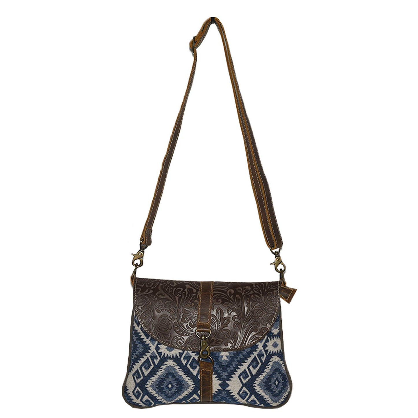 Gine Canvas & Leather Crossbody Bag