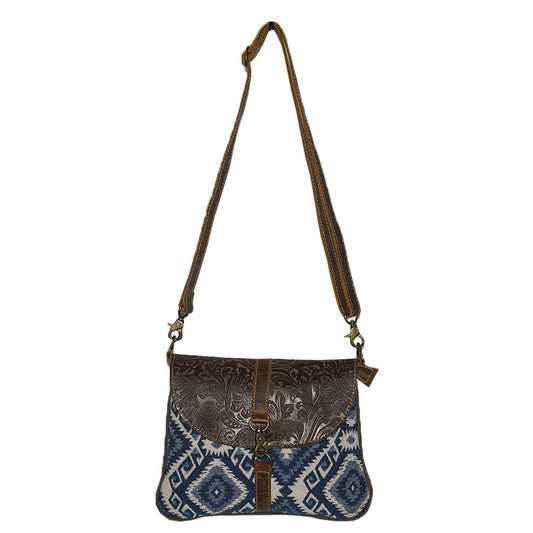 Gine Canvas & Leather Crossbody Bag