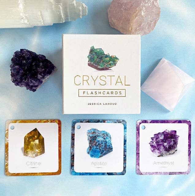 Crystal Flashcards: 50 Full-Color Cards With Metal Ring-Hold