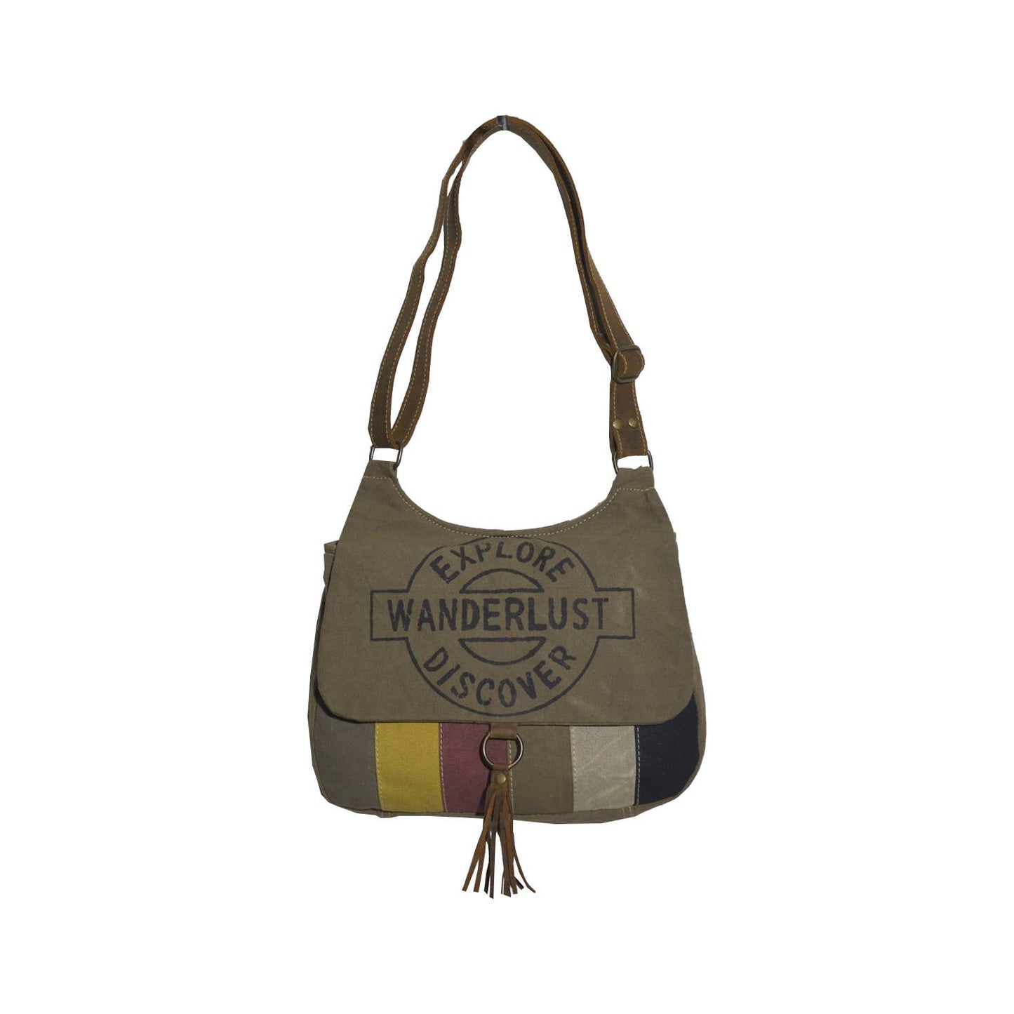 Upcycled Canvas & Leather Women's Discover Crossbody