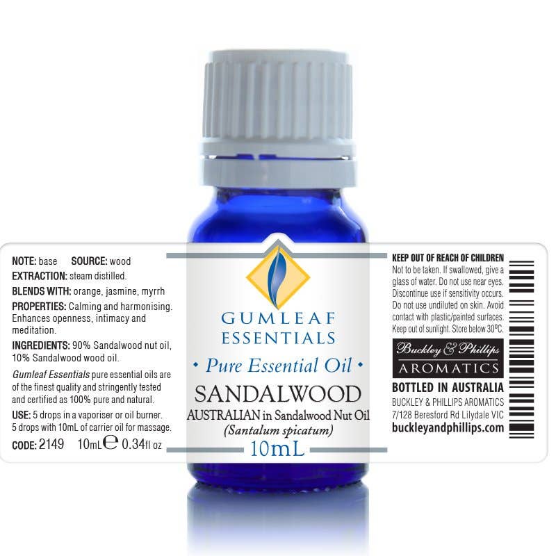 Sandalwood Australian (10% in Sandalwood Nut) Essential Oil