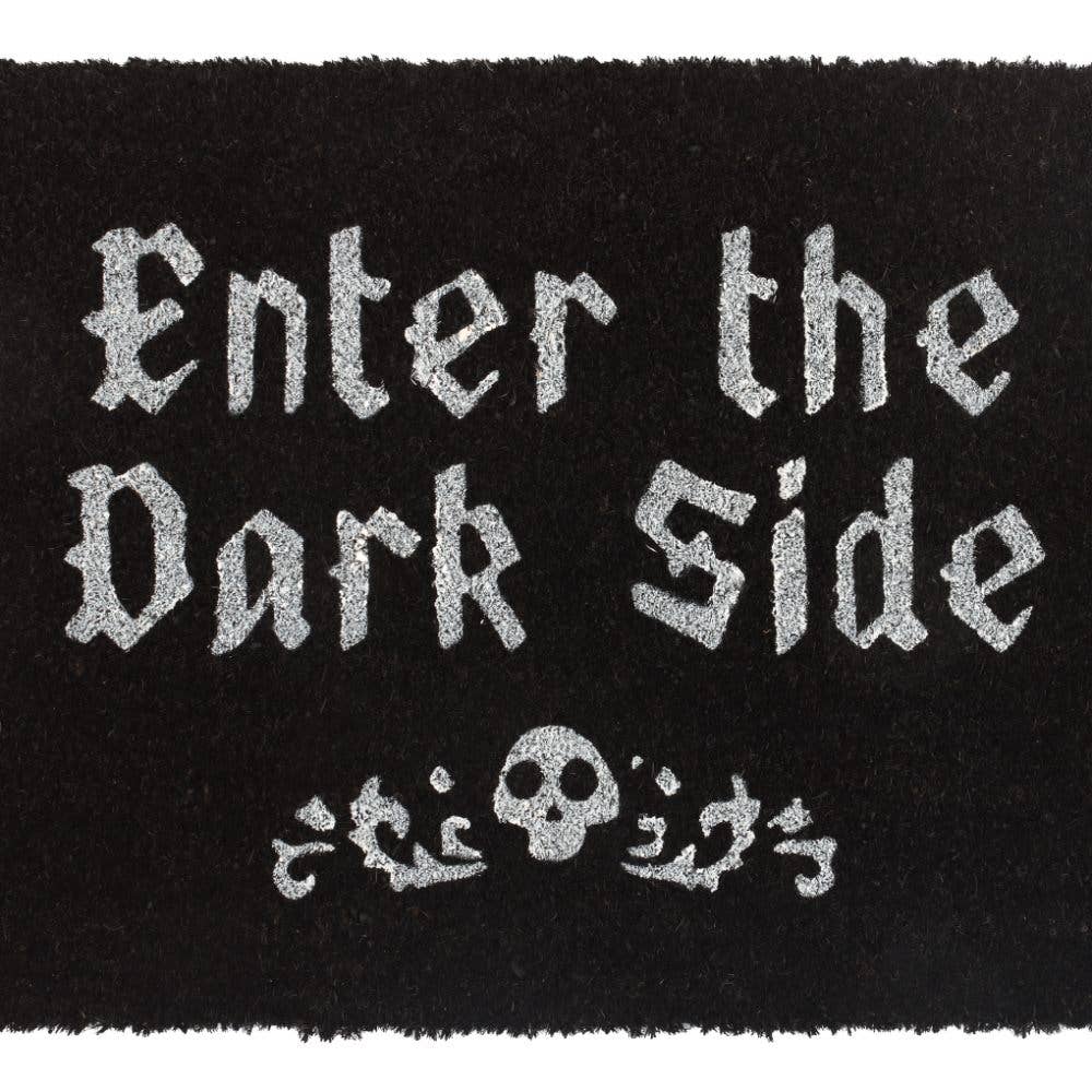Door Mat - Black enter the dark side coir
