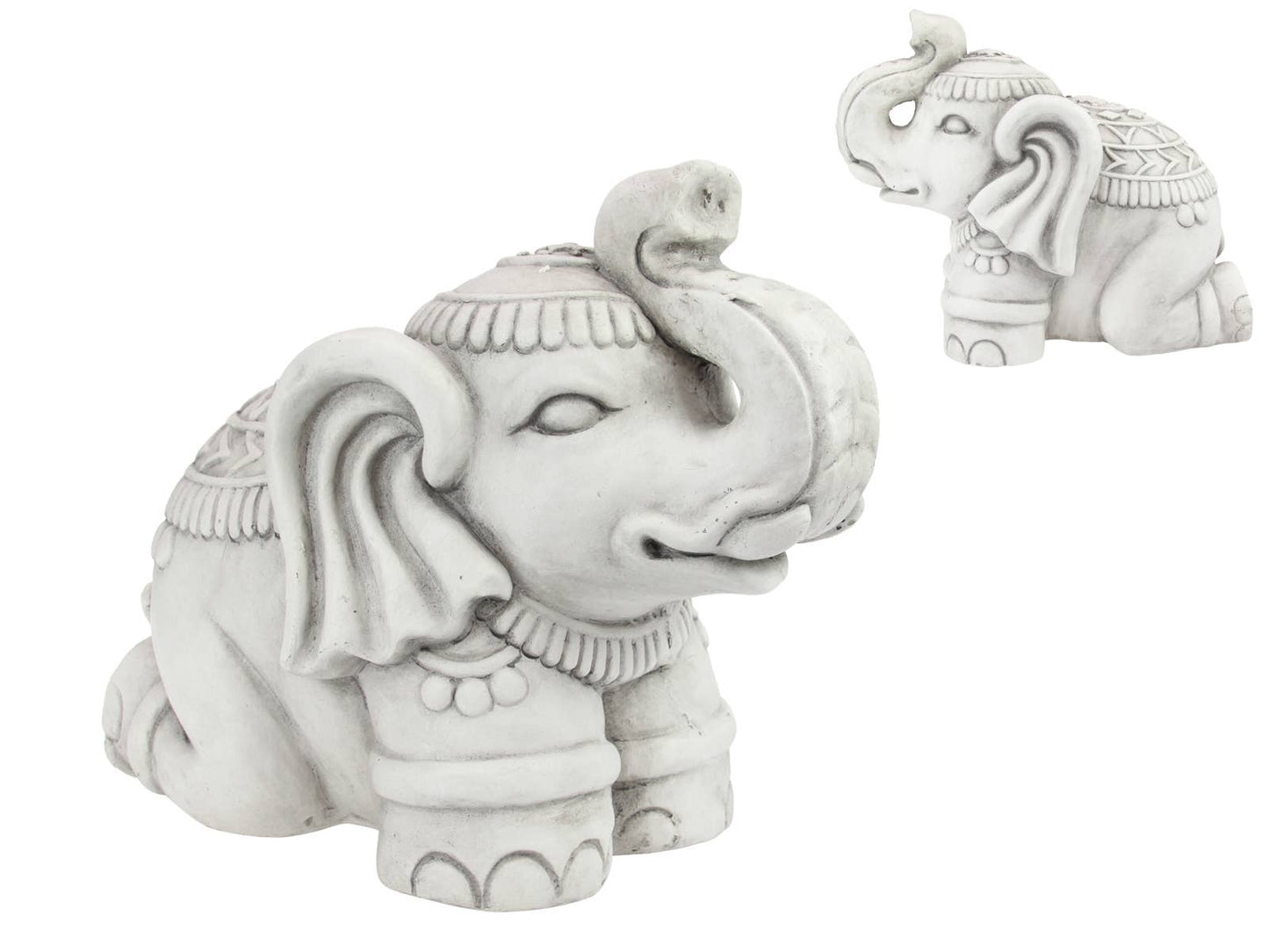 36cm Garden Elephant in Cream Colour