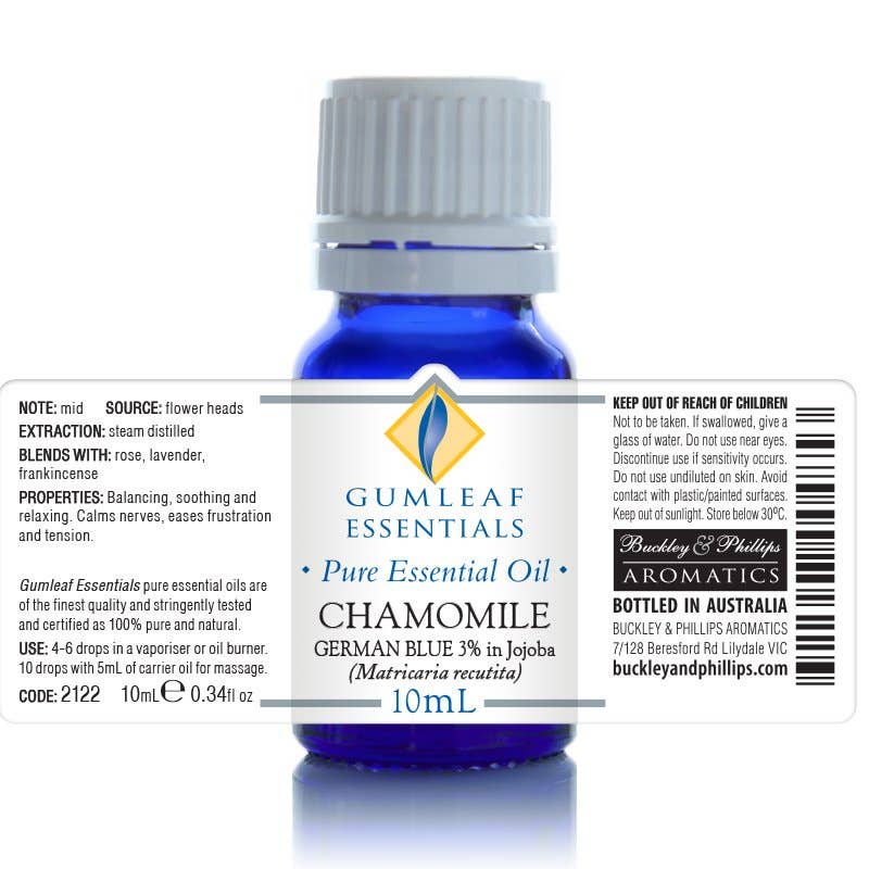 Chamomile German Blue (3% in Jojoba) Essential Oil