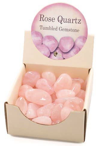 Rose Quartz Tumbled Gemstone (Display of 50)