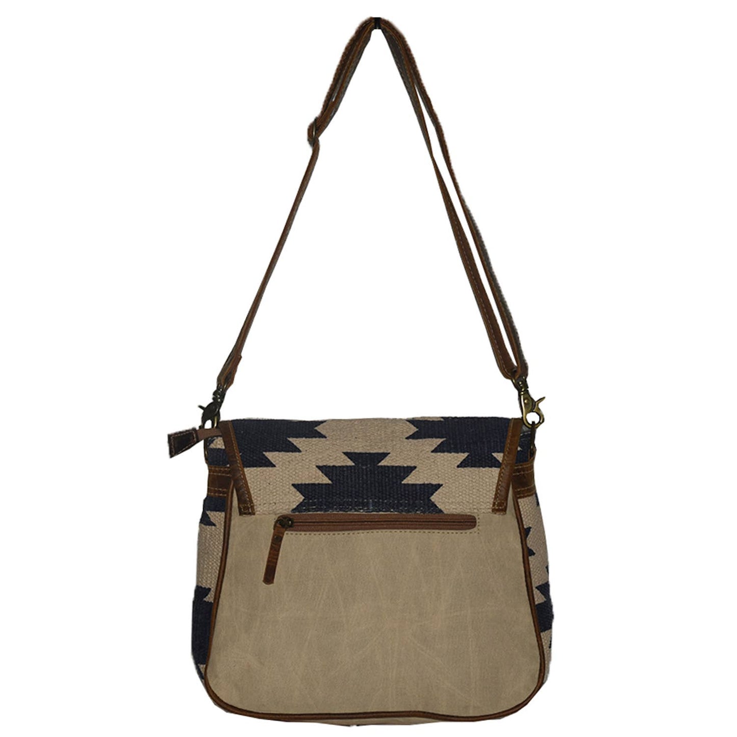 Canvas Rug & Leather Mello Shoulder Bag