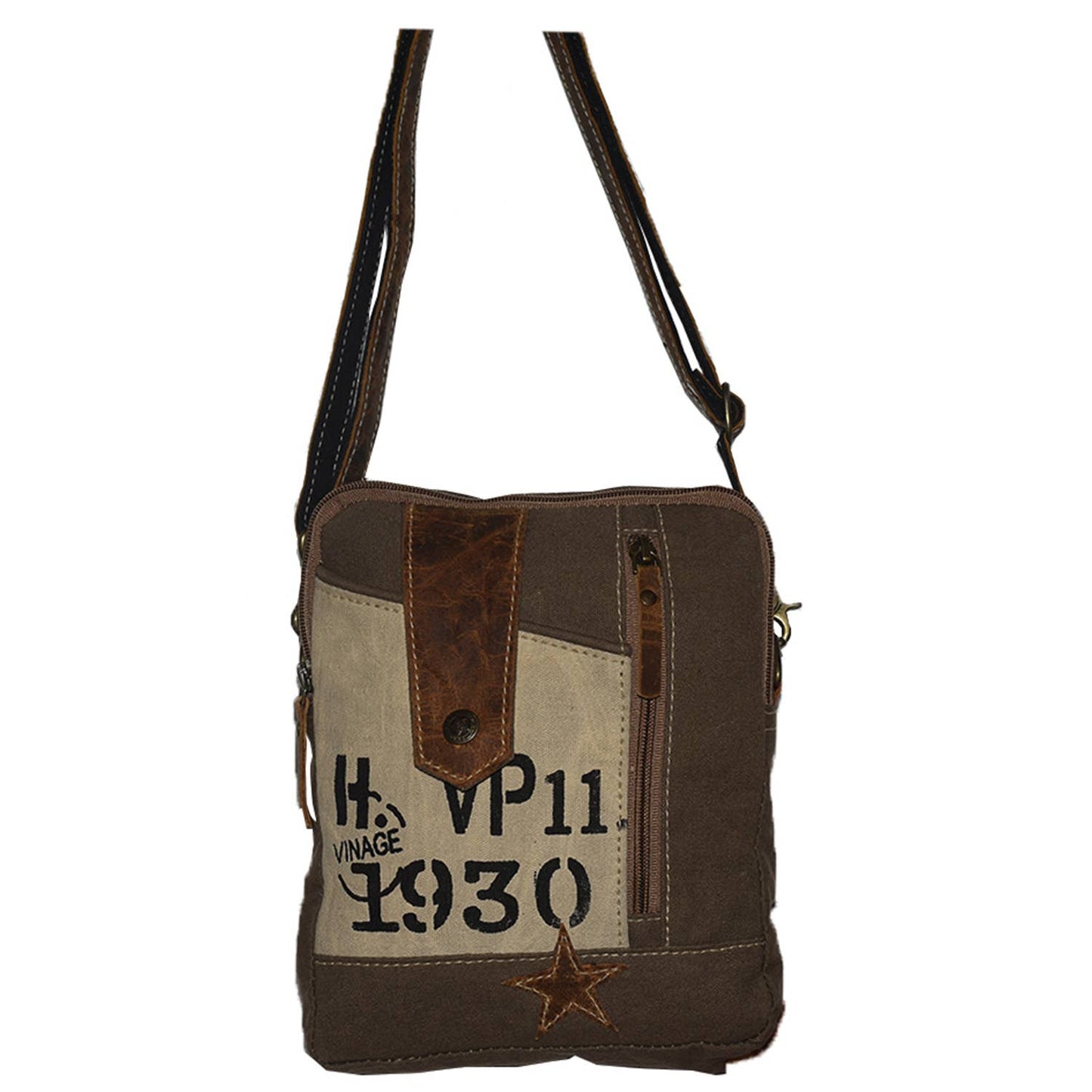 Numero Canvas & Leather Crossbody Bag