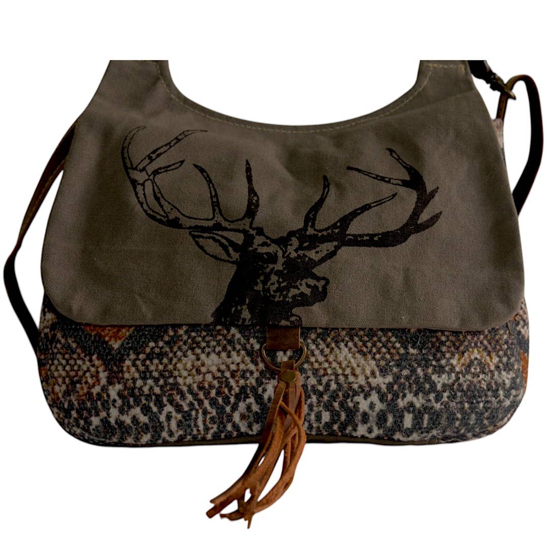 Canvas & Leather Bagarique Crossbody Bag