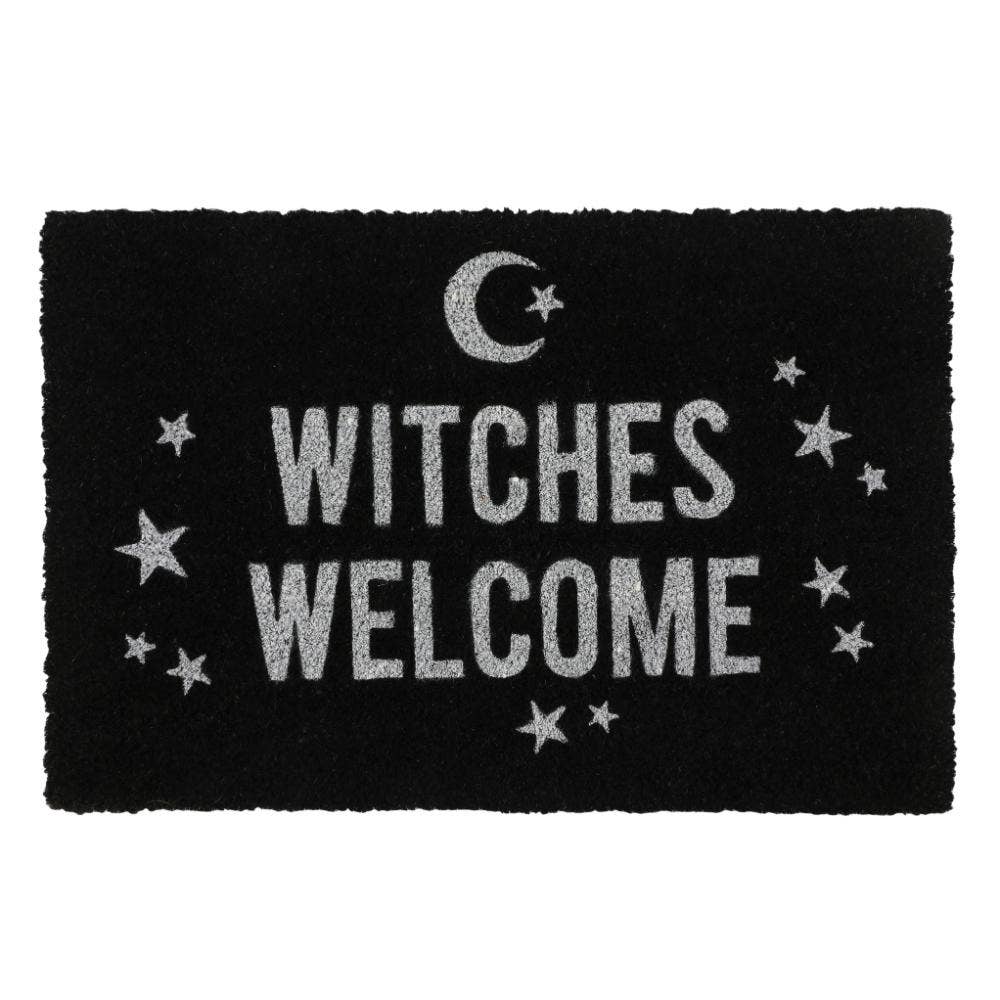 Black Witches Moon Welcome Doormat