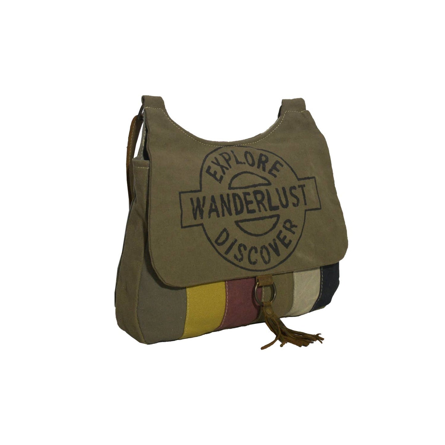 Upcycled Canvas & Leather Women's Discover Crossbody