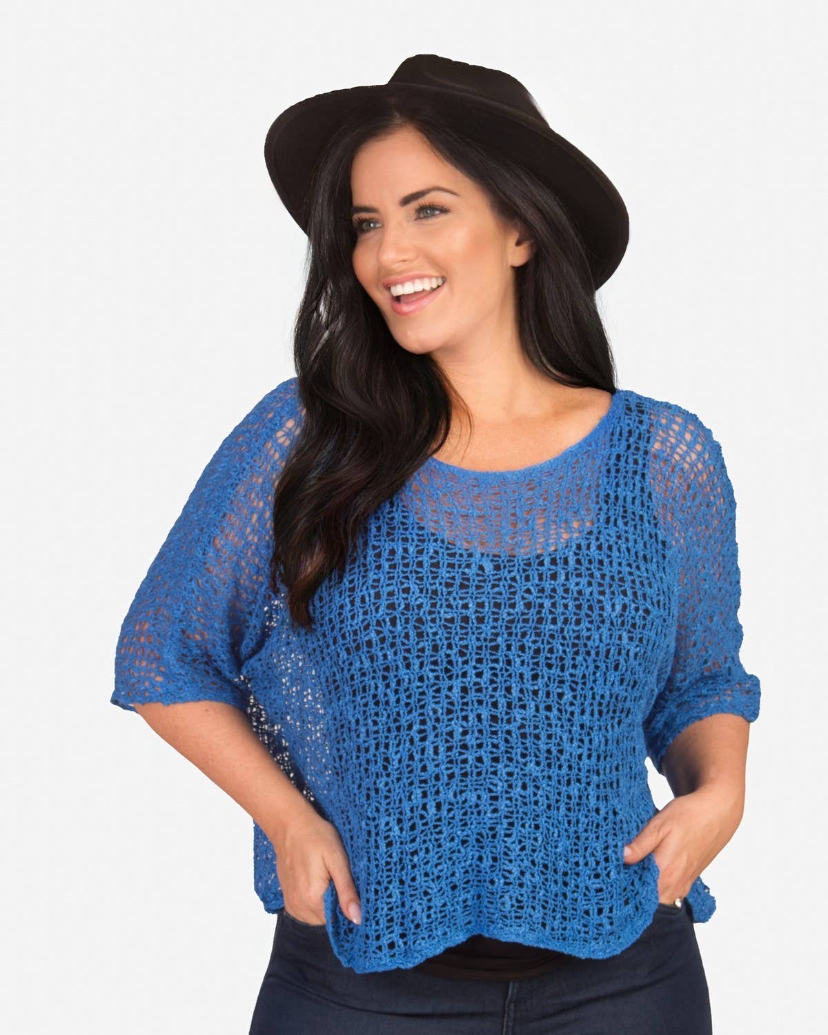 POPCORN KNIT OVERSIZED TOP