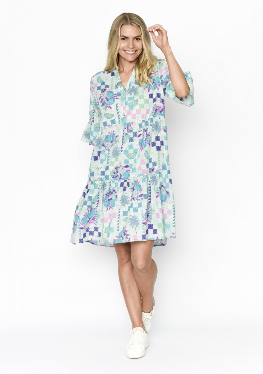 Maya Dress blue blossom