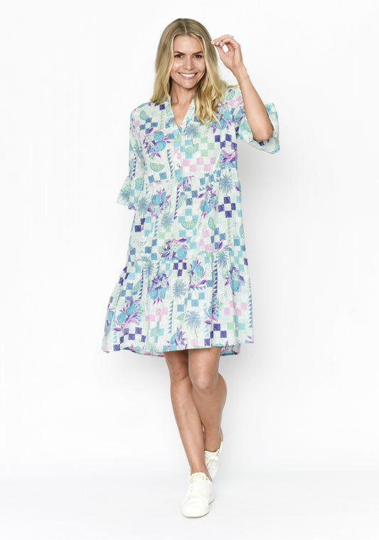 Maya Dress blue blossom