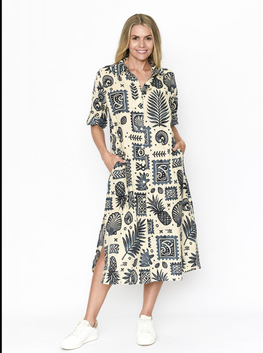 Sofia shirt Dress Ocean