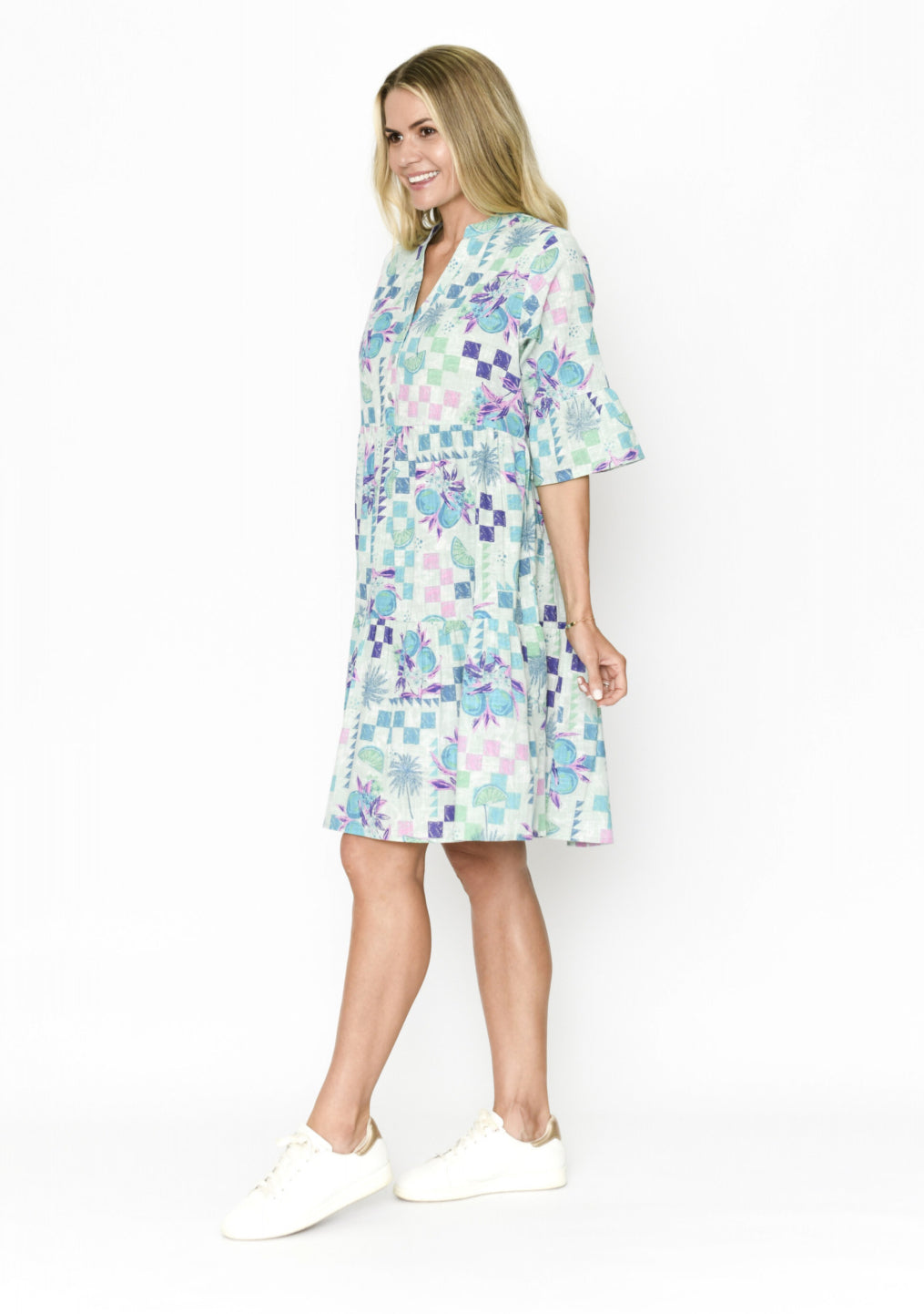 Maya Dress blue blossom