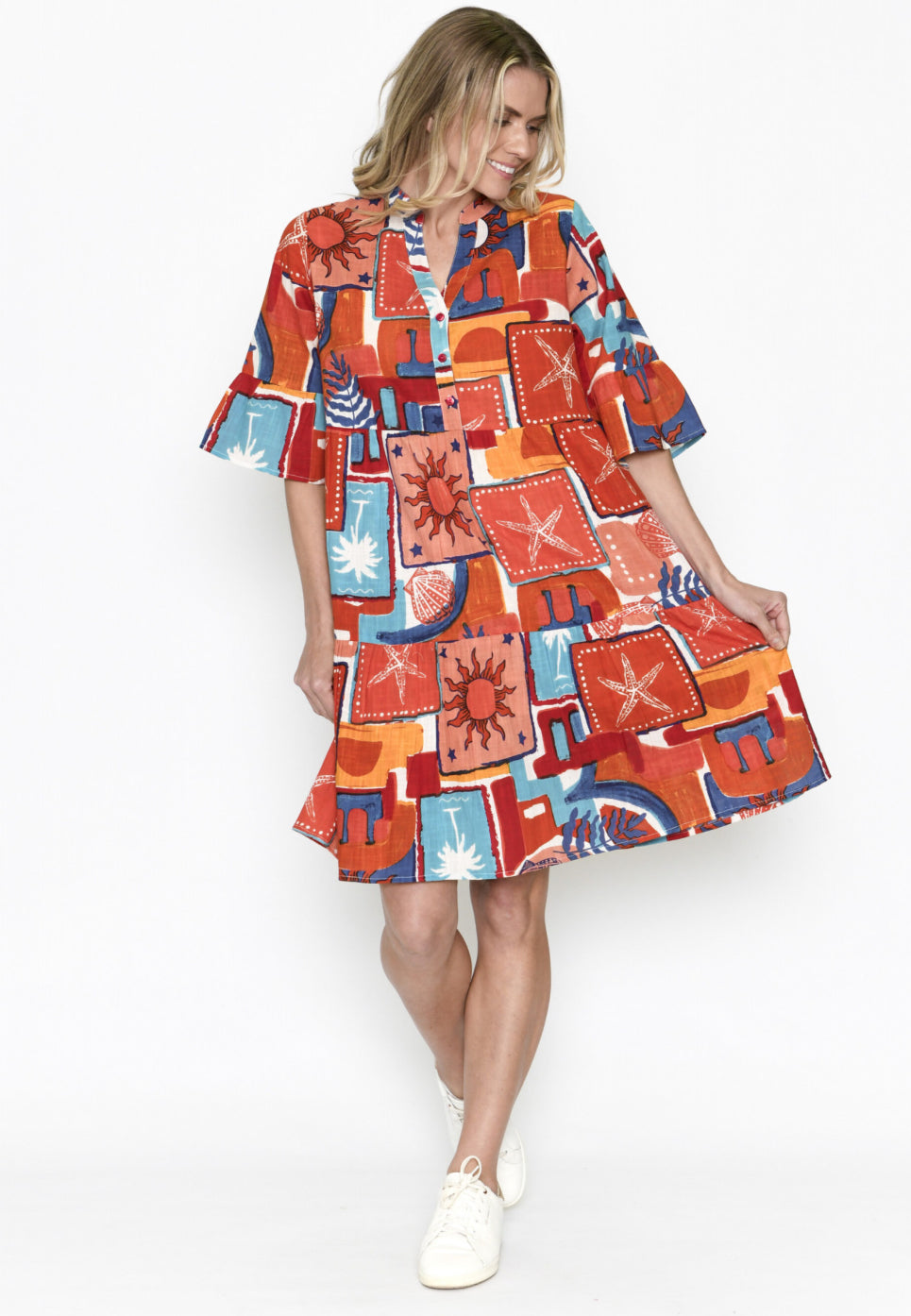 Maya dress Red Sun Sea