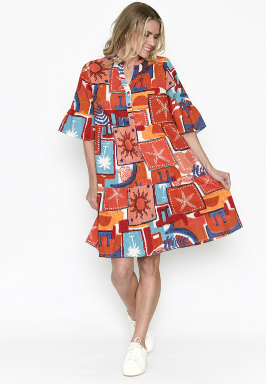 Maya dress Red Sun Sea