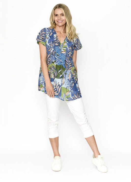 Kayla Cotton Blouse Dot Cross1