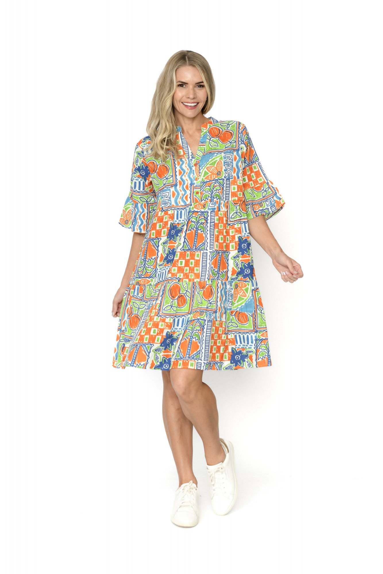 Maya Dress Orange Sunset