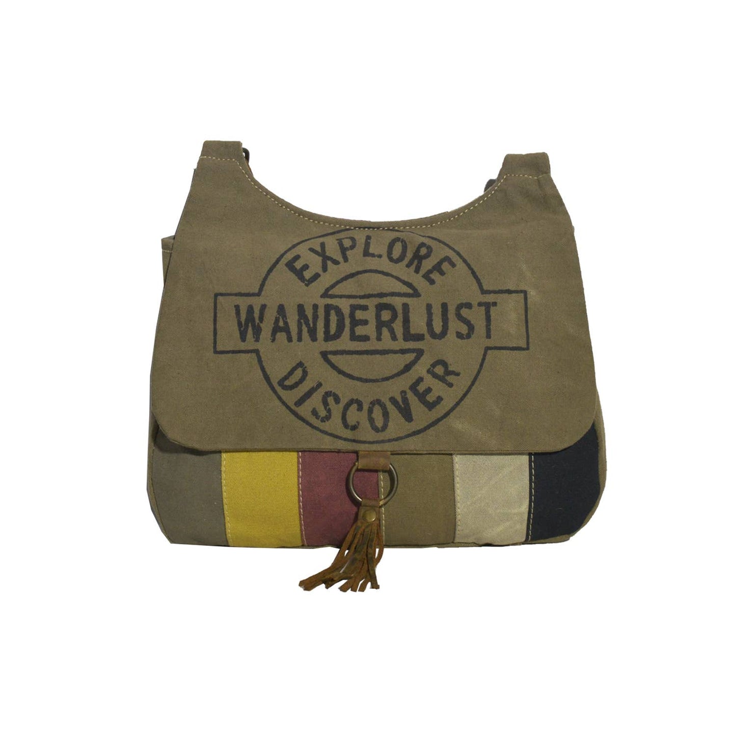 Upcycled Canvas & Leather Women's Discover Crossbody