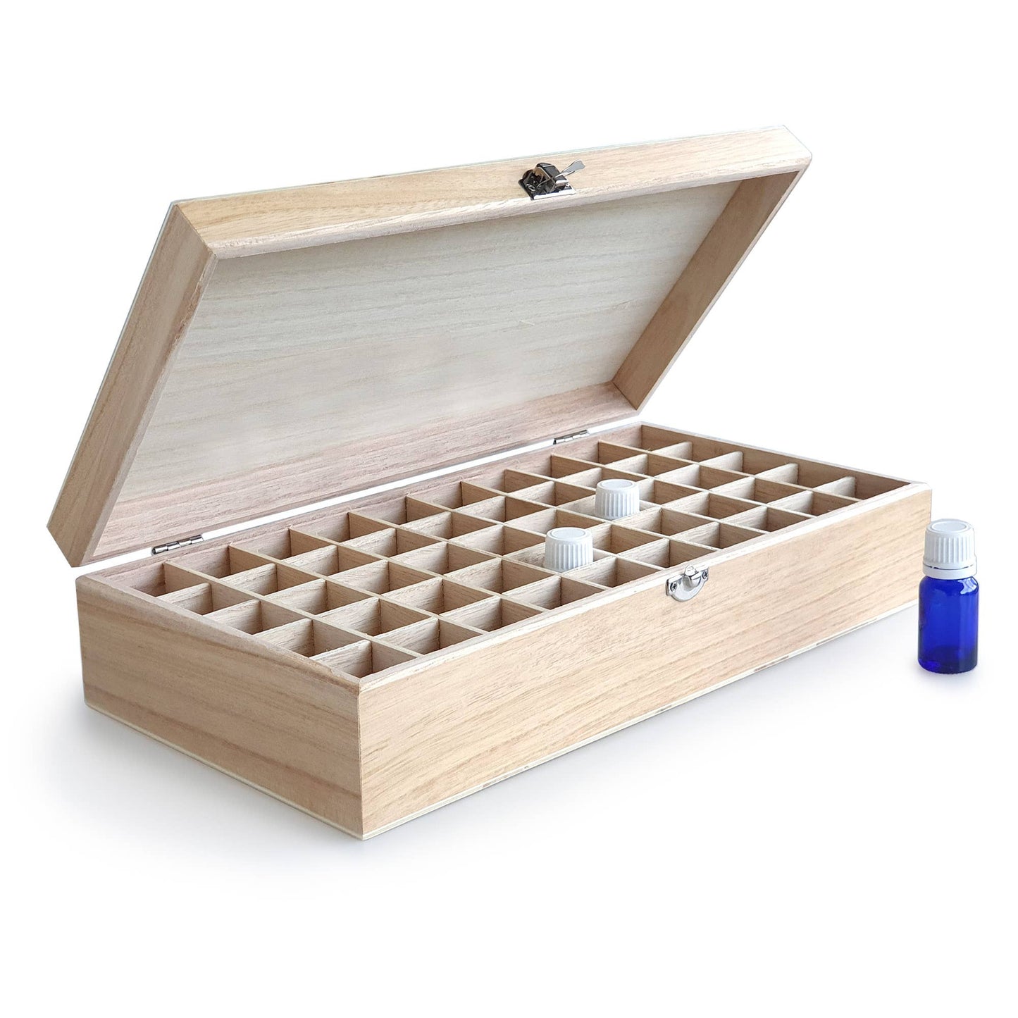 Wooden Oil Storage Box - 50 Compartment