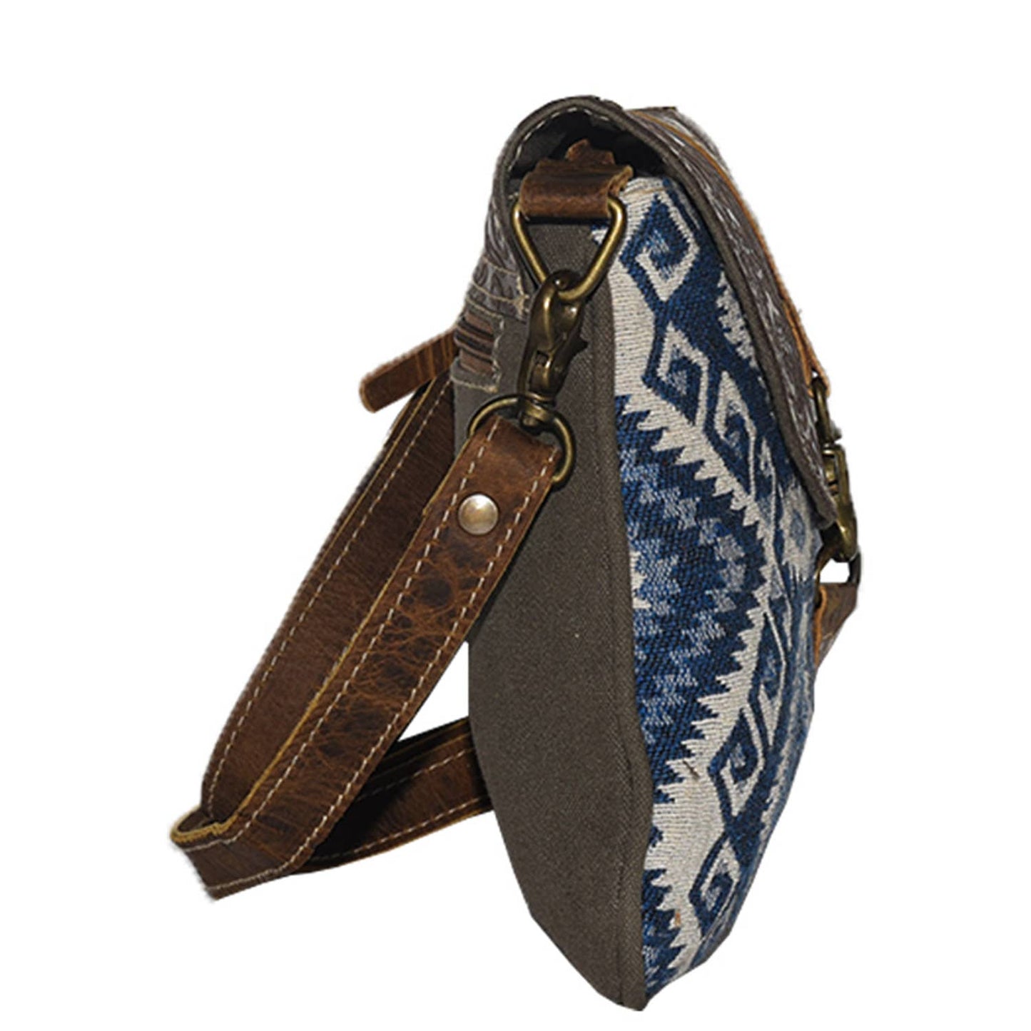 Gine Canvas & Leather Crossbody Bag