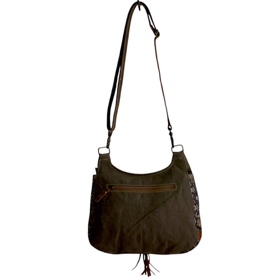 Canvas & Leather Bagarique Crossbody Bag