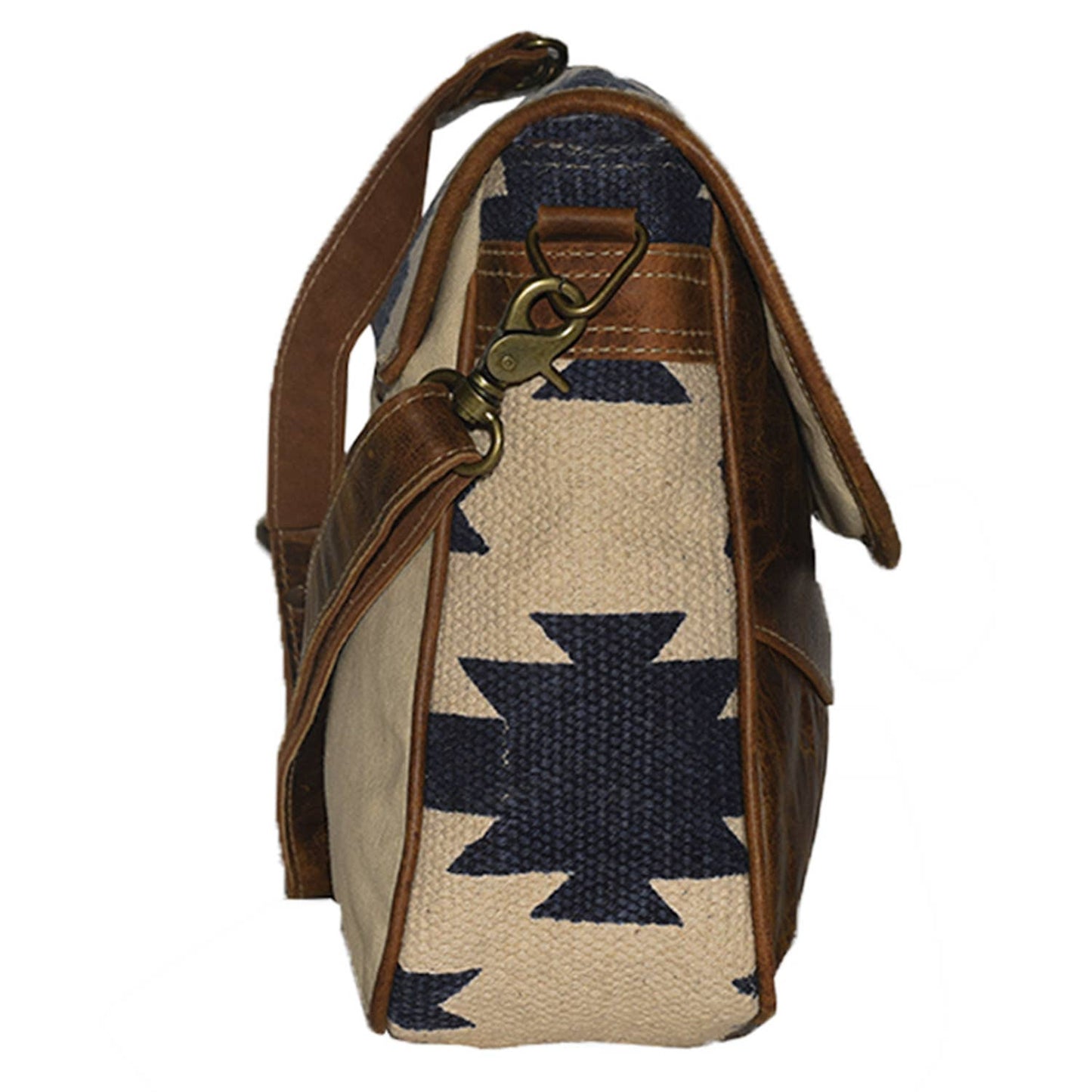 Canvas Rug & Leather Mello Shoulder Bag