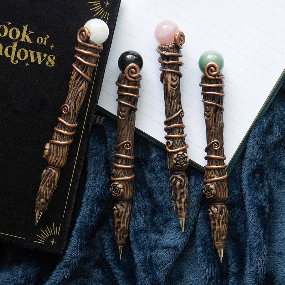 Crystal Wand Pens Set of 16 Display