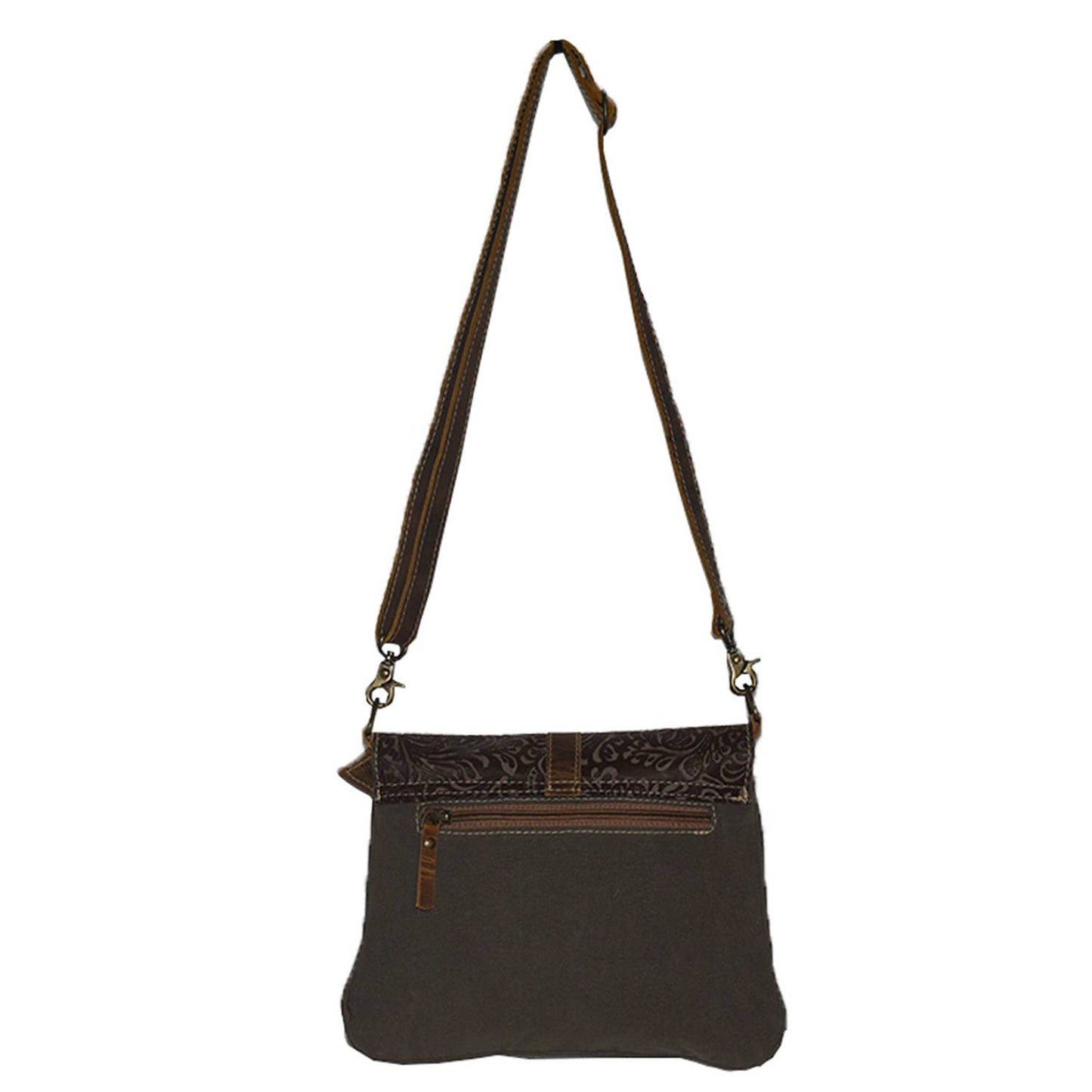 Gine Canvas & Leather Crossbody Bag