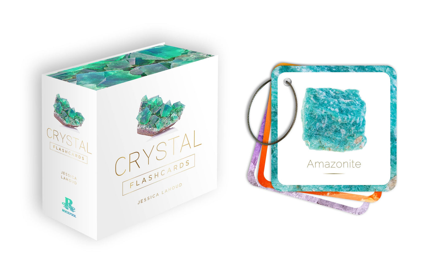 Crystal Flashcards: 50 Full-Color Cards With Metal Ring-Hold