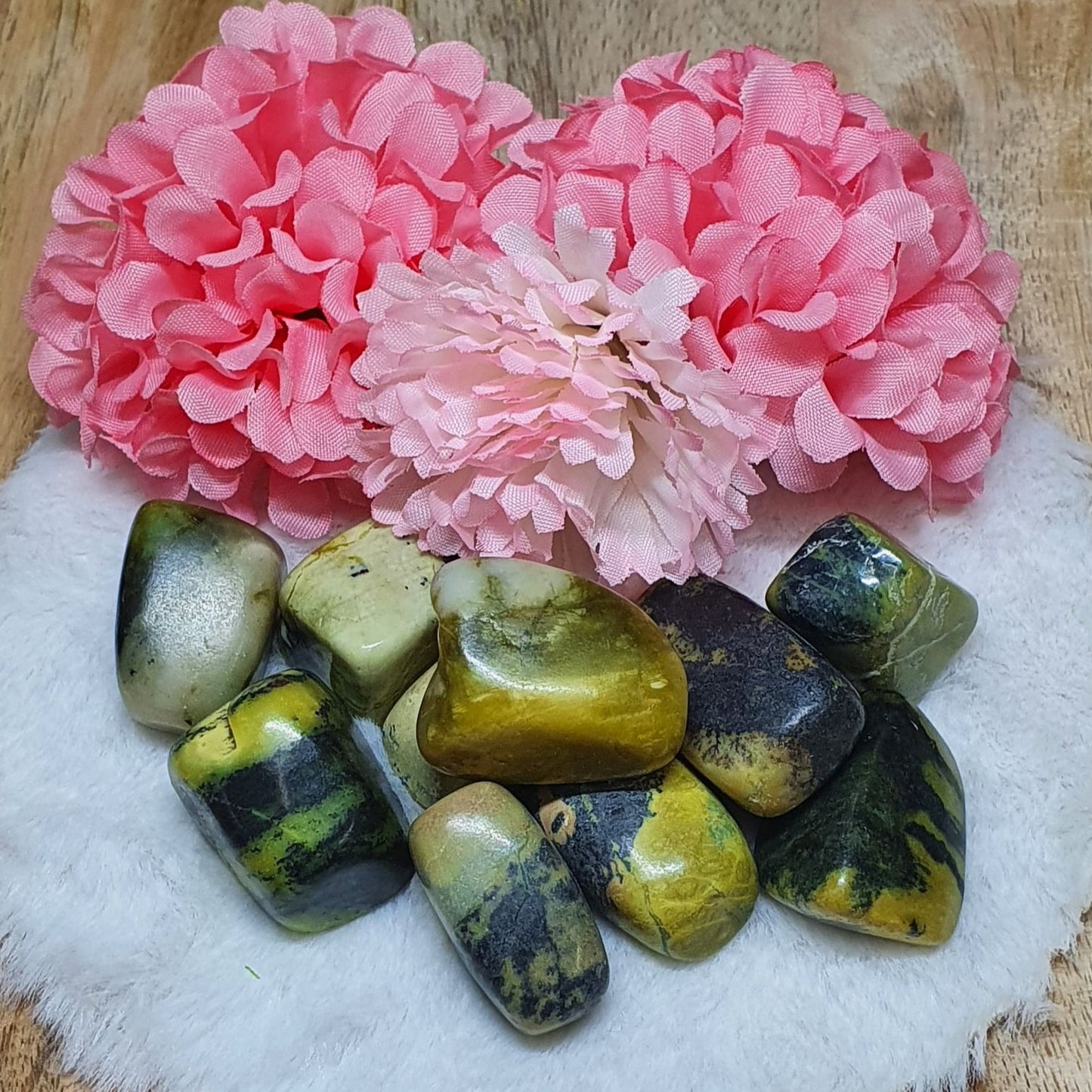 Yellow Serpentine Tumbled Stone