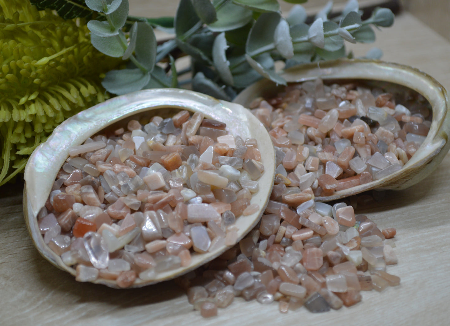 Peach Moonstone Crystal Chips -100g