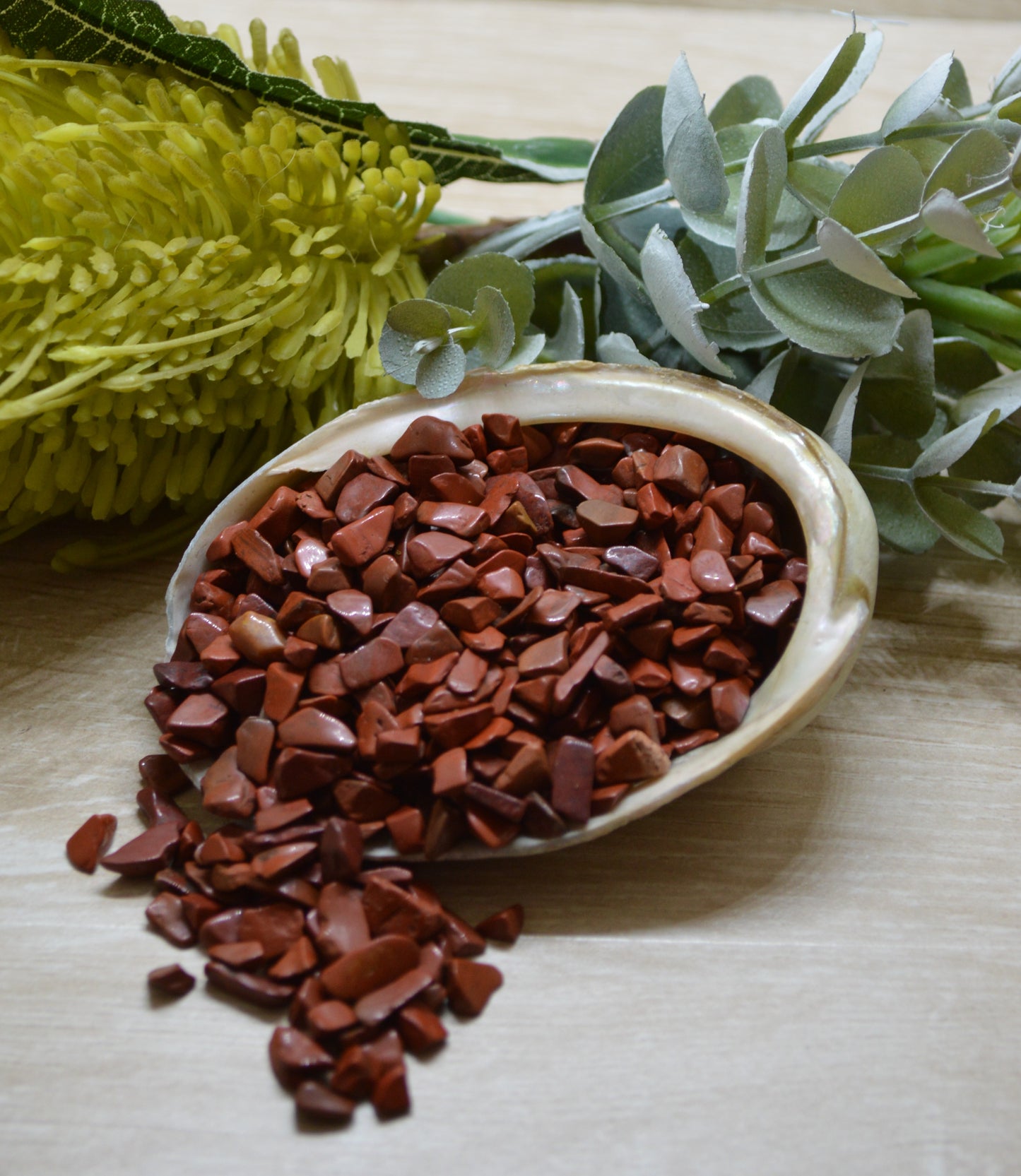 Red jasper Crystal Chips -100g
