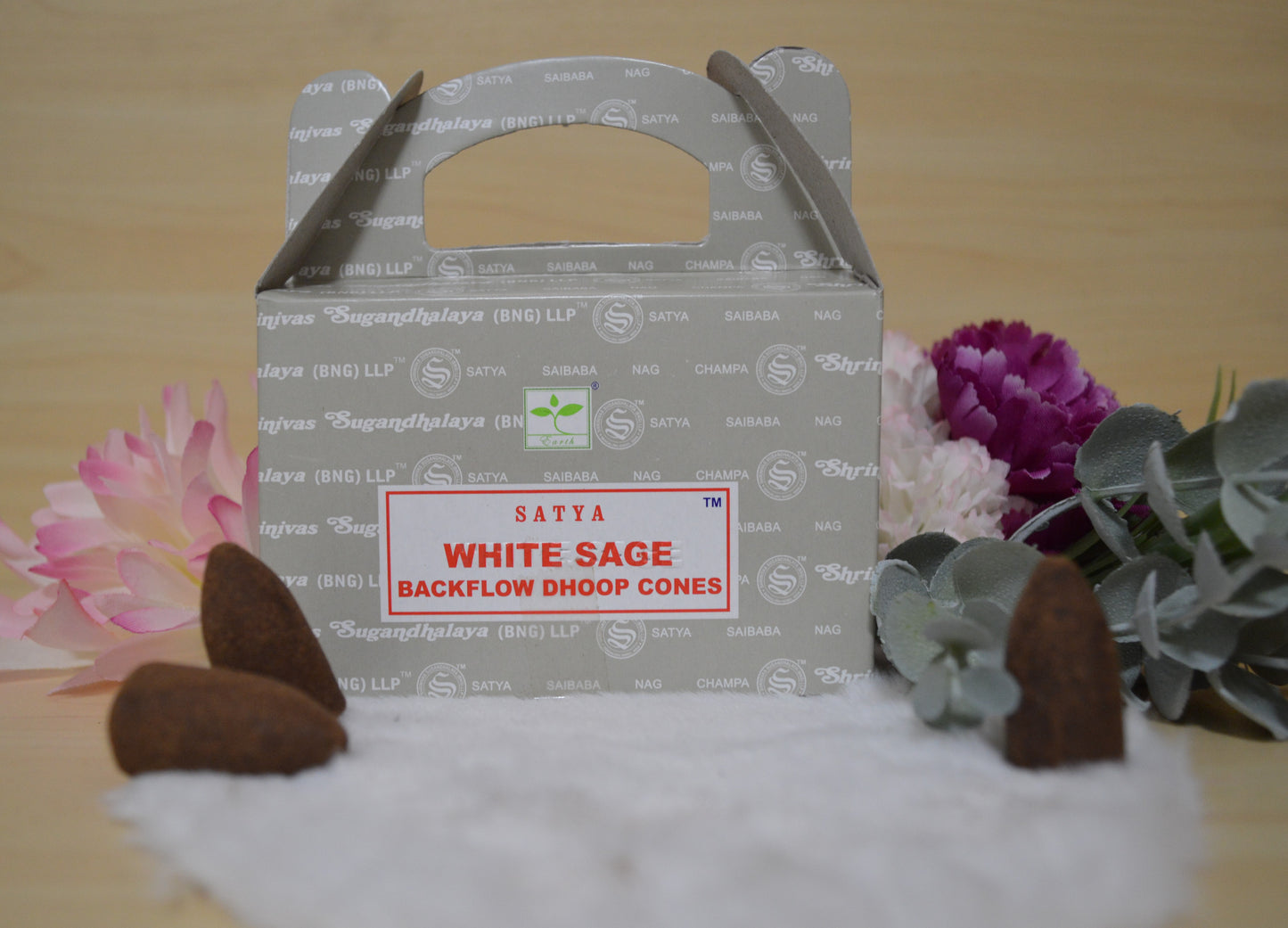 White Sage Backflow Cones - Satya