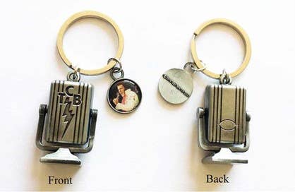 Elvis Key Chain Microphone W/Charm Tcb