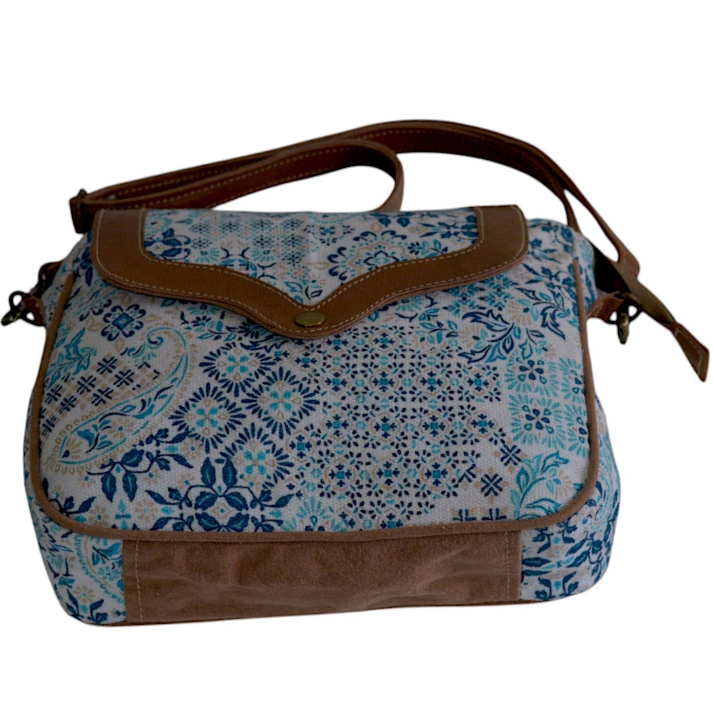 Canvas & Leather Gyrpo Small Crossbody Wrislet Bag