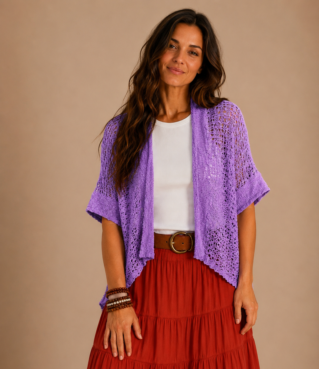 POPCORN KNIT CARDY/SHRUG