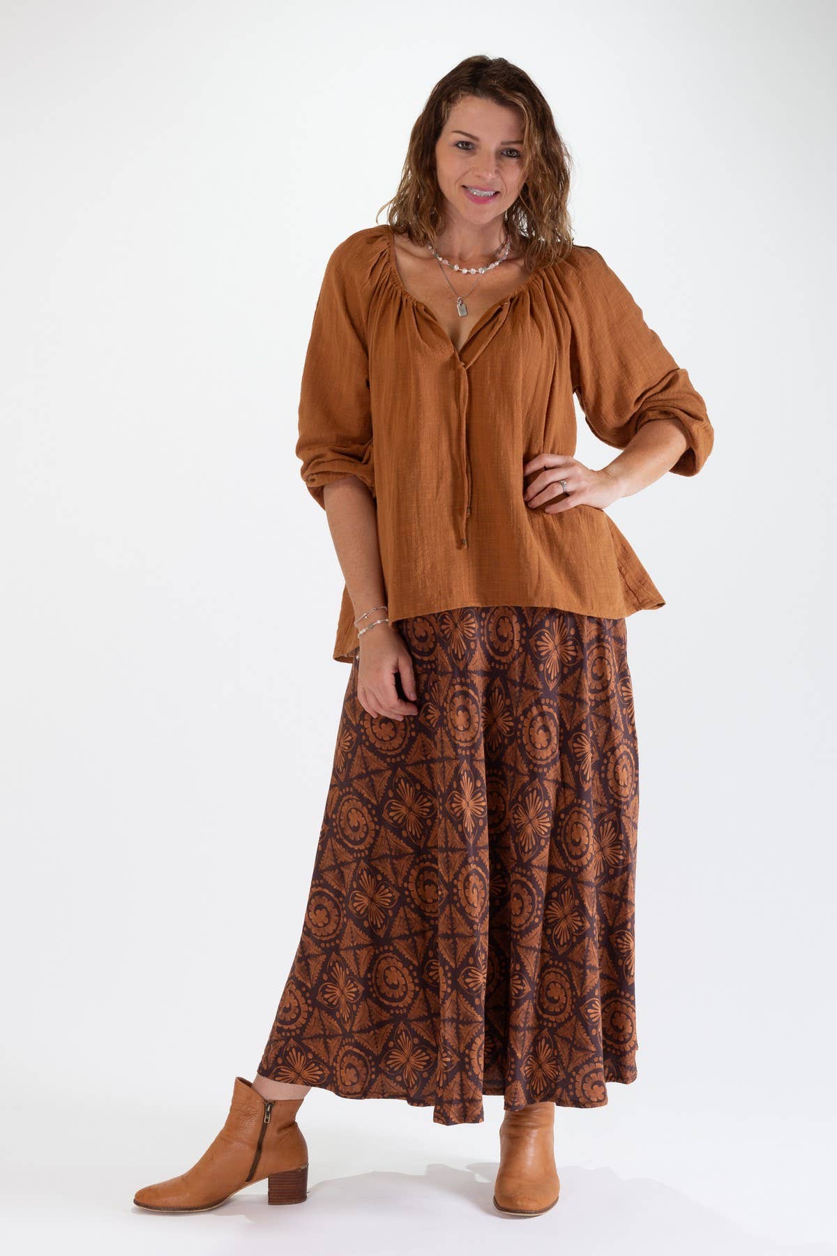 ROSE GYPSY BLOUSE IN COTTON