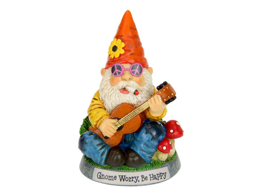 12cm Hippy Gnome - Gnome Worry Be Happy