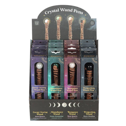 Crystal Wand Pens Set of 16 Display