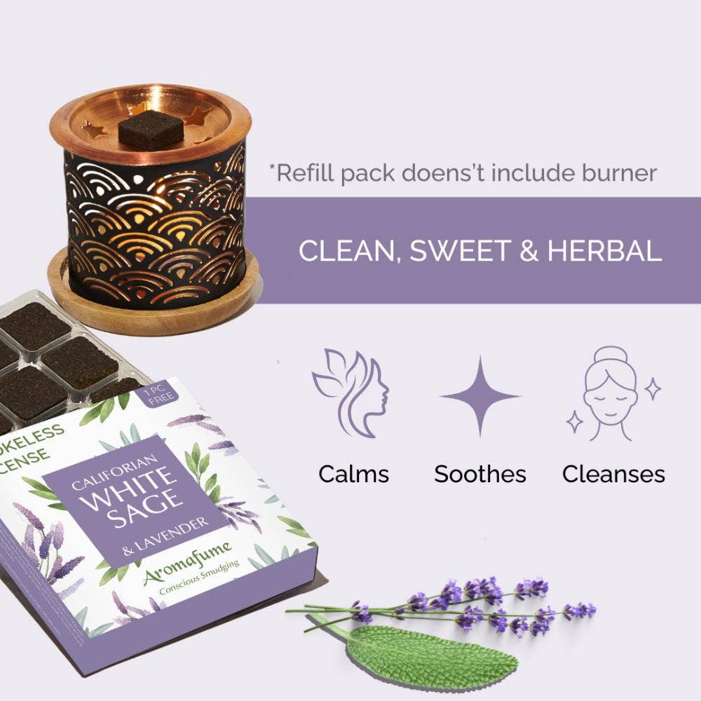 California White Sage & Lavender Incense Bricks Refill Pack