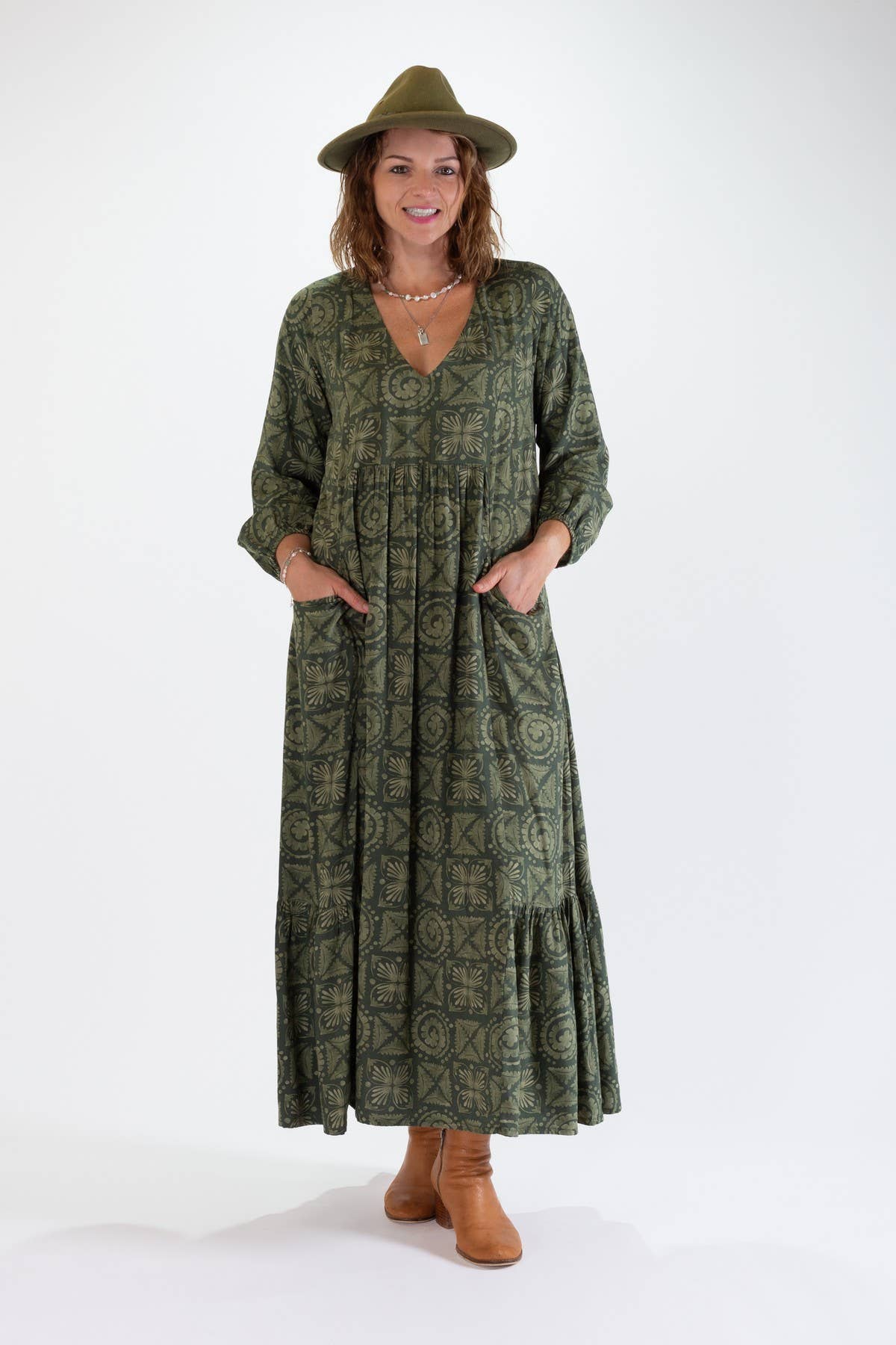 OHIO MAXI DRESS WITH FRILL