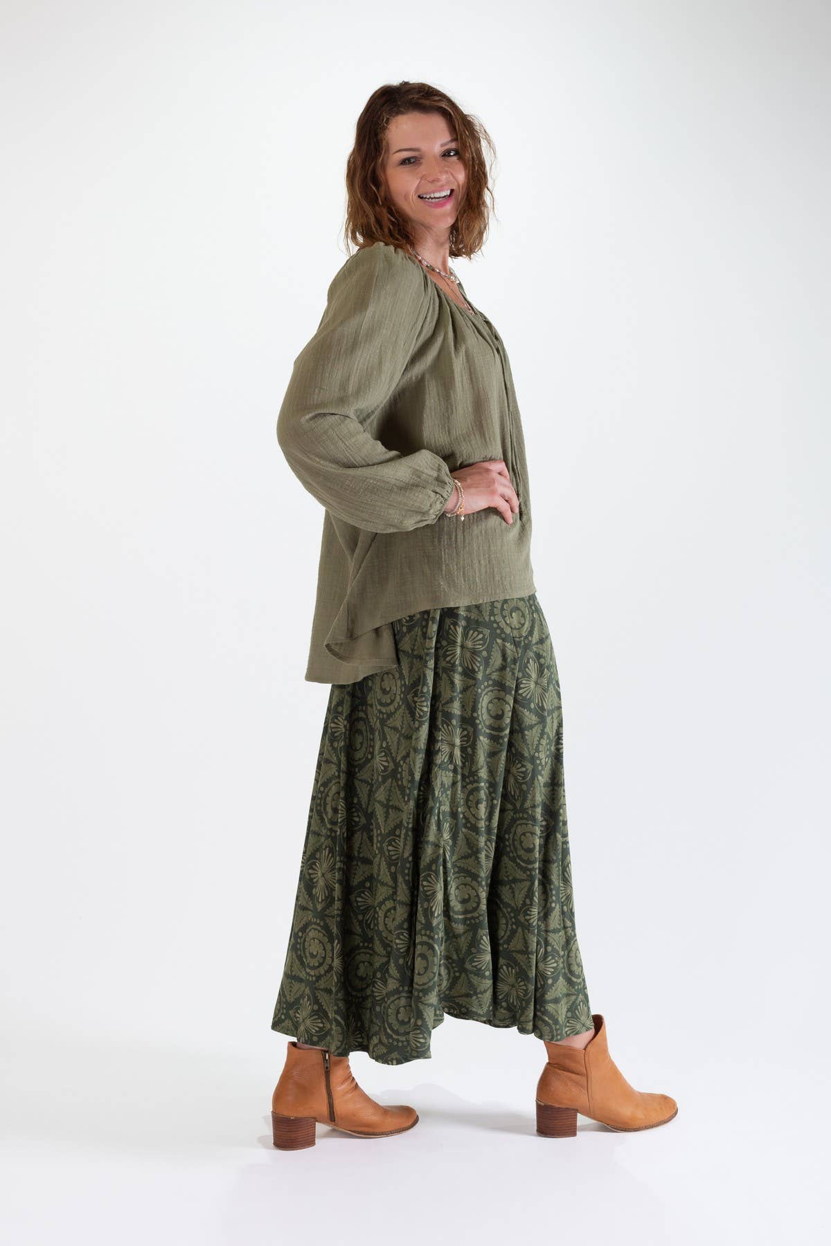 ROSE GYPSY BLOUSE IN COTTON