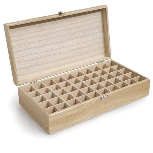 Wooden Oil Storage Box - 50 Compartment