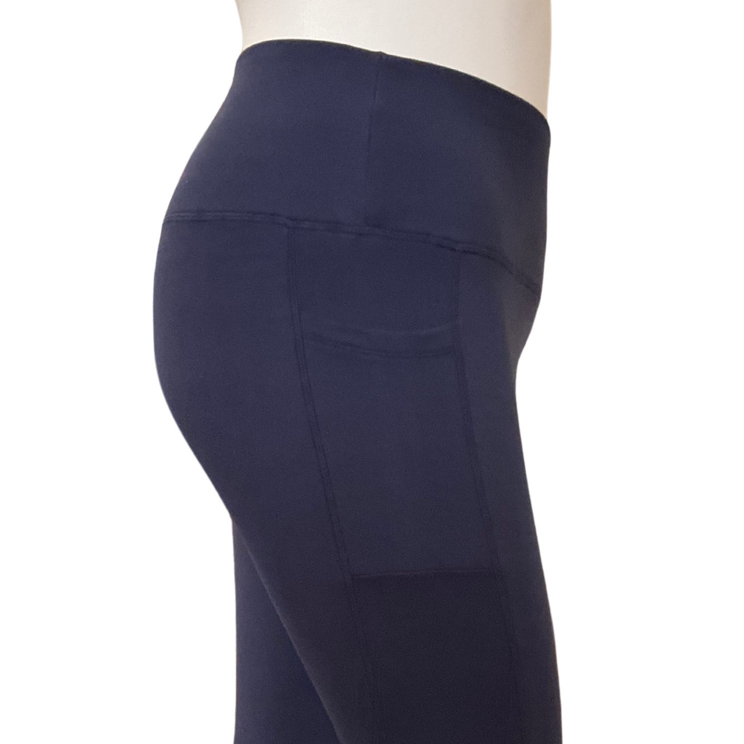 Navy Fleece Pocket Leggings
