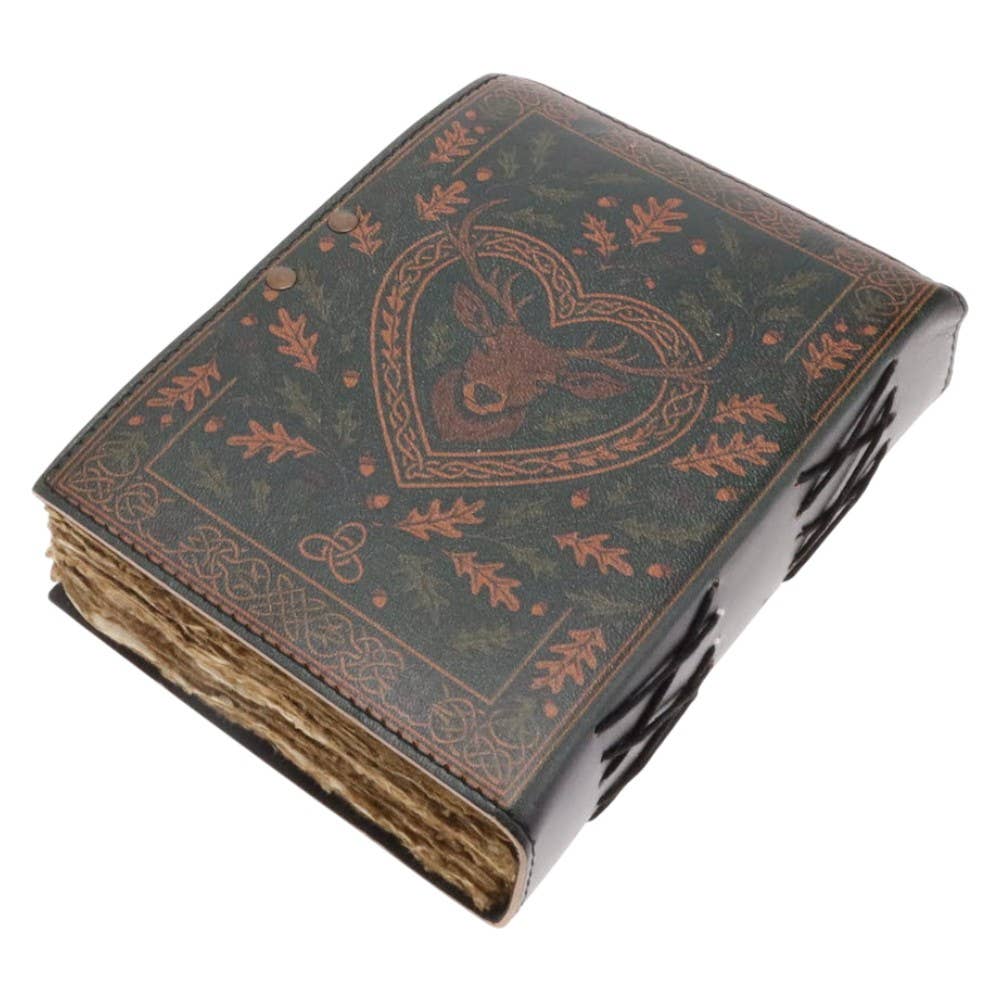 Deer Print Leather Journal 12.5cm x 17.5cm